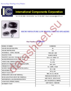 S150RMSS datasheet  